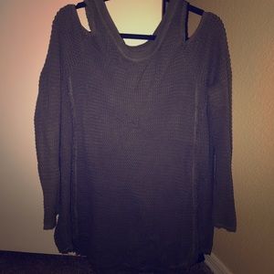 Free People Off The Shoulder Distressed Sweater